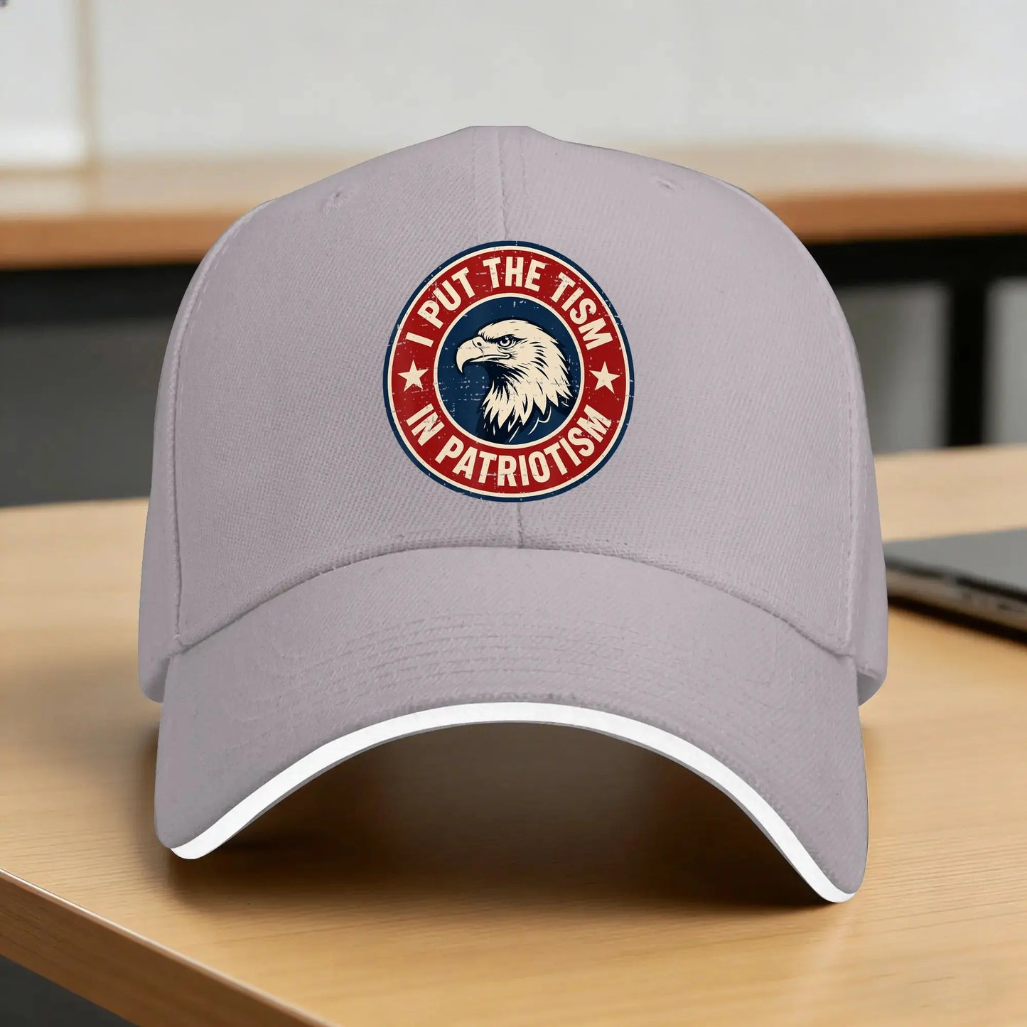 I Put The Tism In Patriotism Eagle USA Baseball Cap
