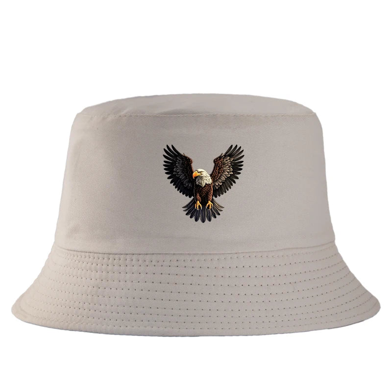 Eagle Print Cotton Bucket Hat