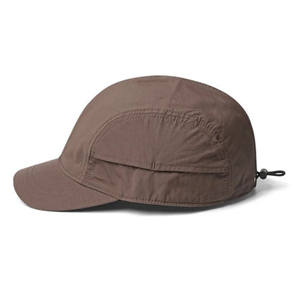 Short Brimmed Solid Color Baseball Cap Lightweight Quick Dry Polyester Adjustable Buckle Closure Sun Protection Breathable Brim