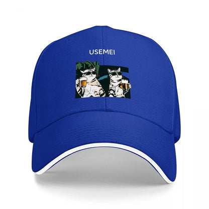 Usemei Cats Drinking Beer Baseball Cap