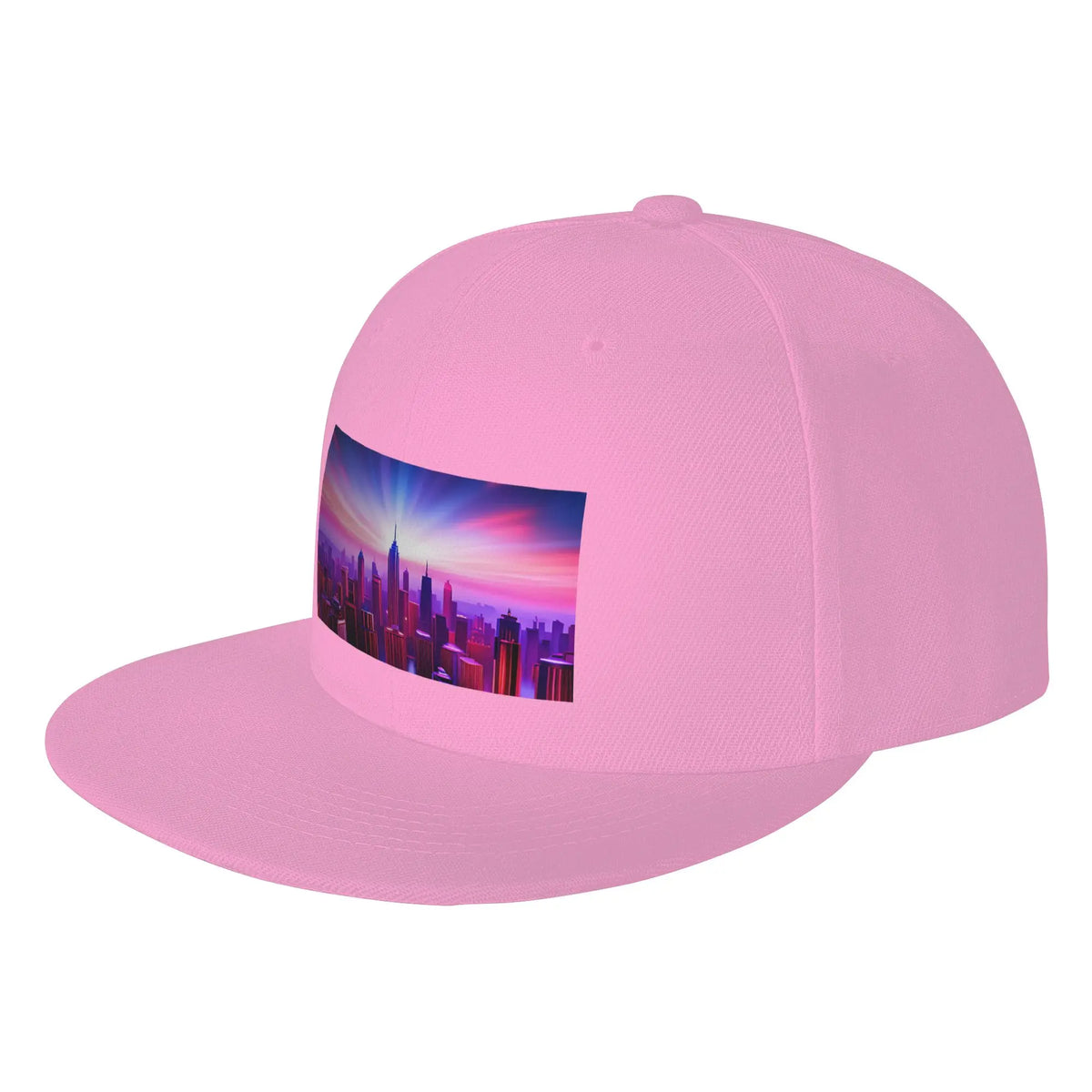 Vast City Skyline Flat Brim Snapback Cap