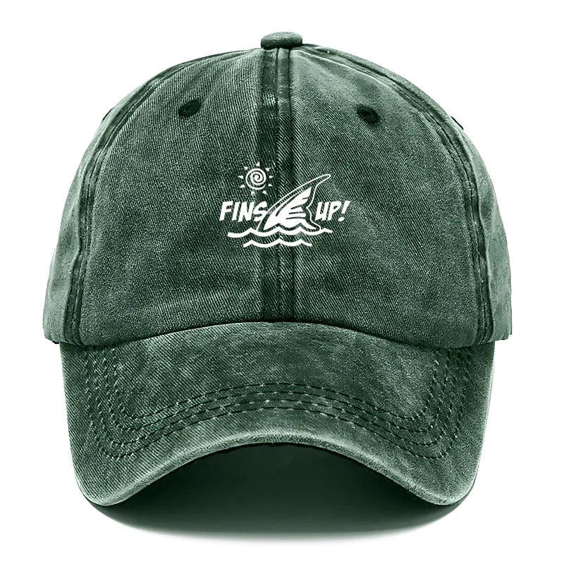 Fins Up Beach Life Baseball Cap