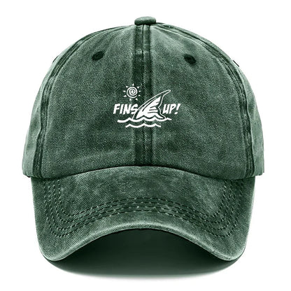Fins Up Beach Life Baseball Cap