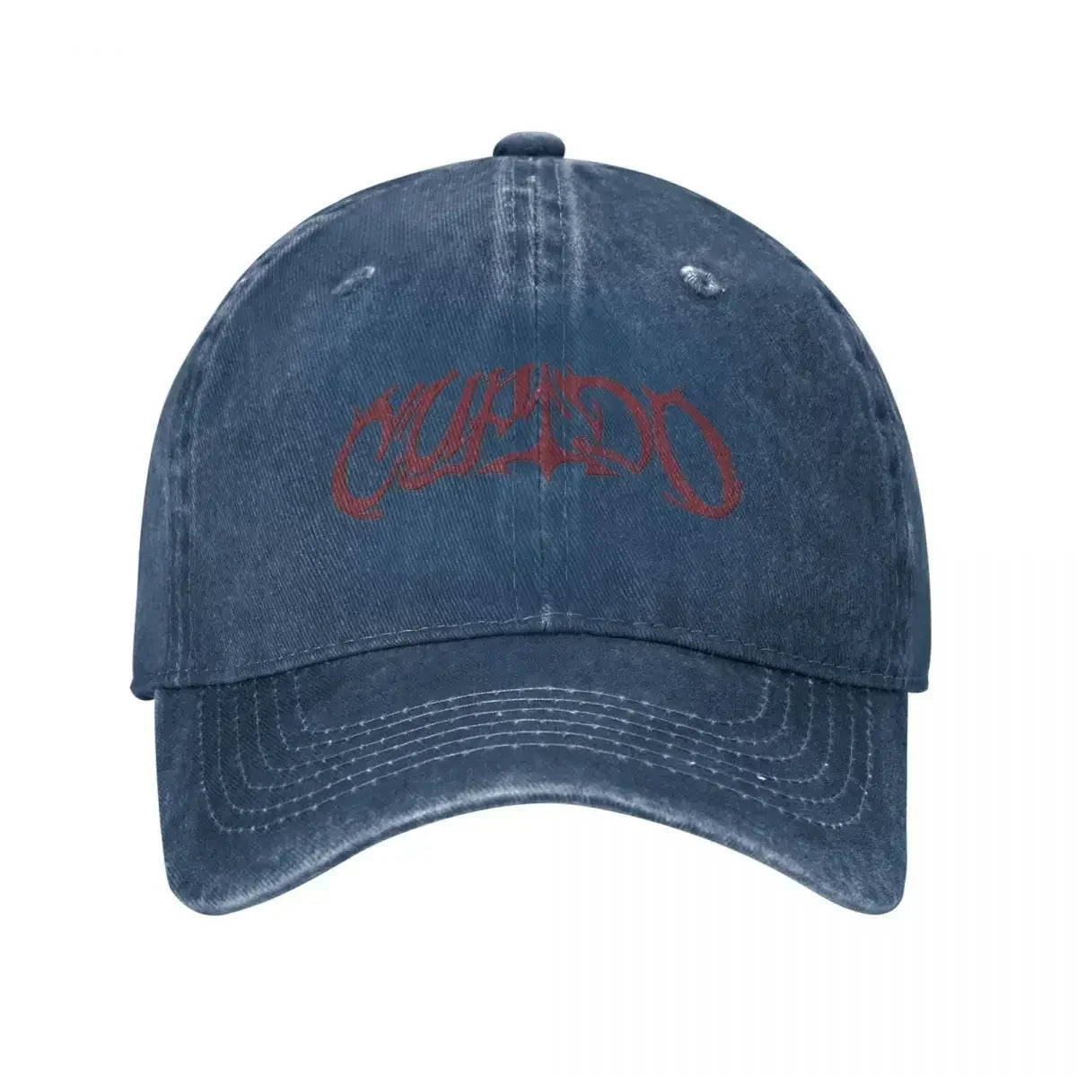 Tini Stoessel Cupido Logo Distressed Denim Baseball Cap