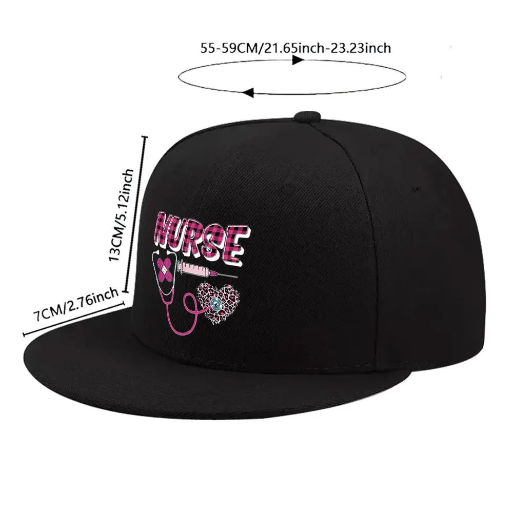 Nurse Stethoscope Heart Snapback Cap