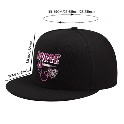 Nurse Stethoscope Heart Snapback Cap