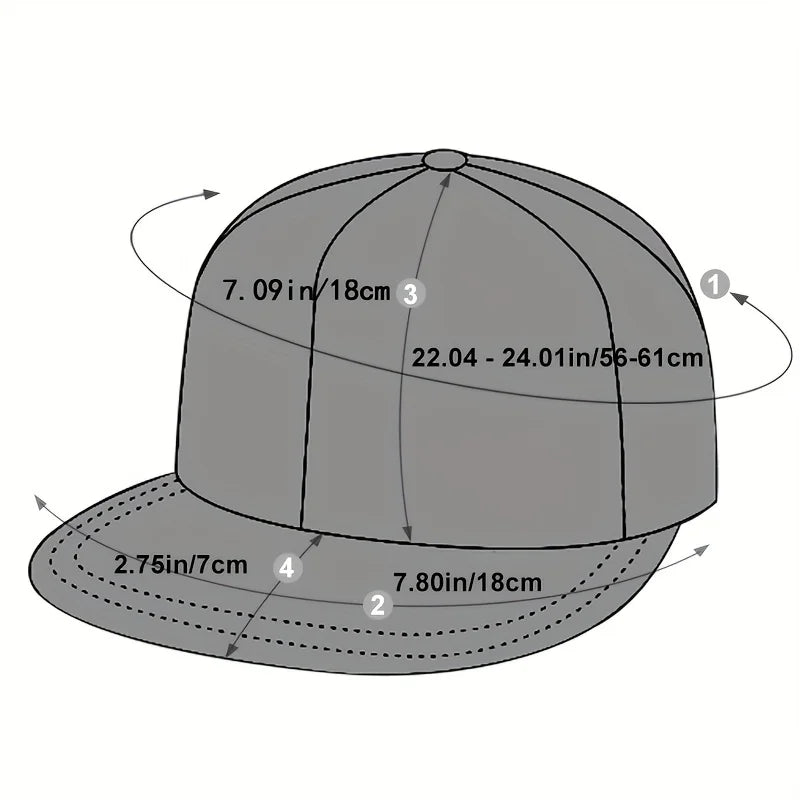 Unisex Doughnut Embroidered Snapback Cap