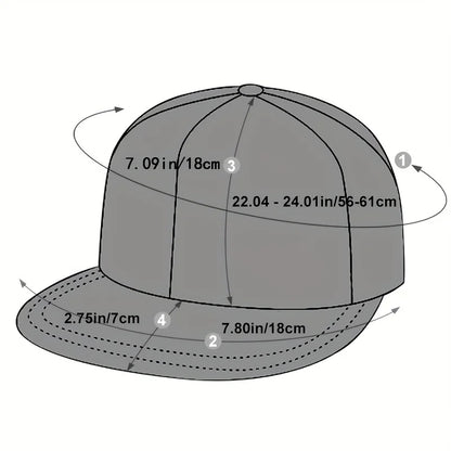 Unisex Doughnut Embroidered Snapback Cap