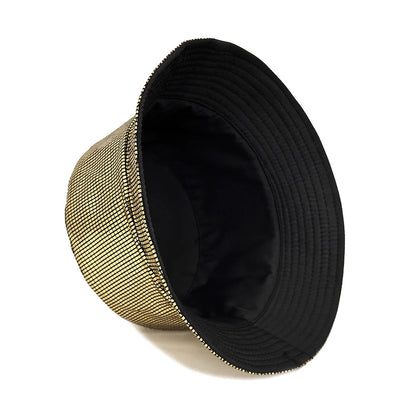 Fashion Bling Panama Women Men Decorate Bucket Hat