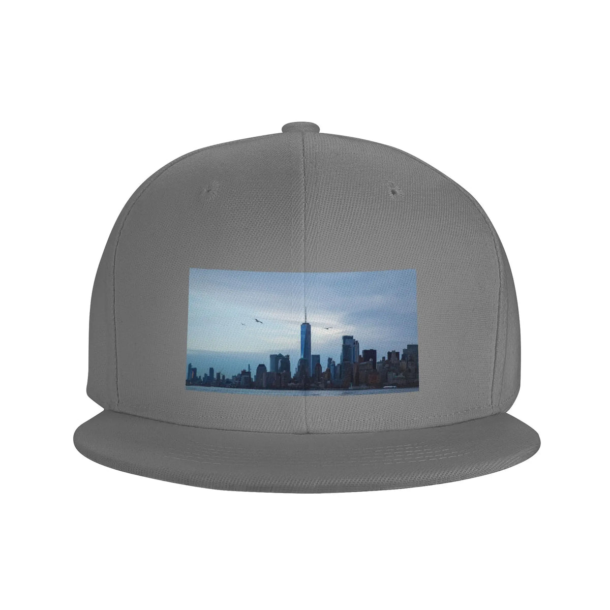 New York Skyline Girlish Style Flat Brim Snapback Cap