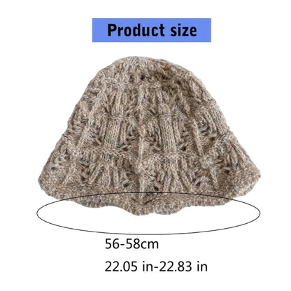 Women Handmade Crochet Wide Brim Fisherman Hat