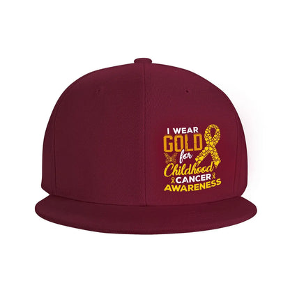 Childhood Cancer Awareness Golden Snapback Cap Hat