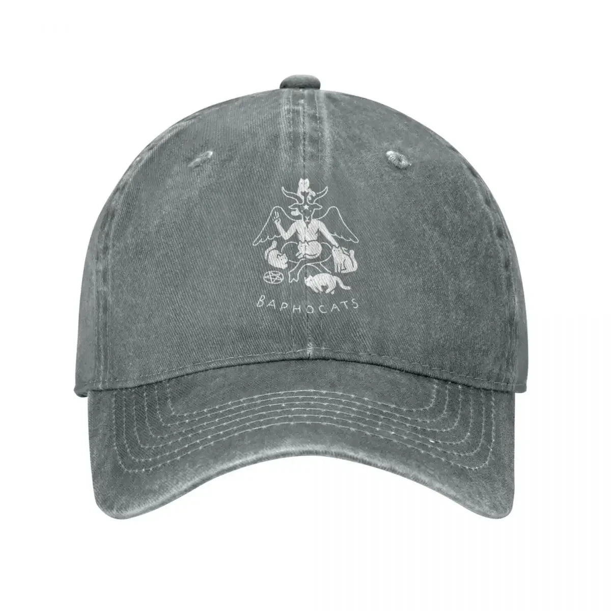 Baphocats Vintage Washed Denim Baseball Cap
