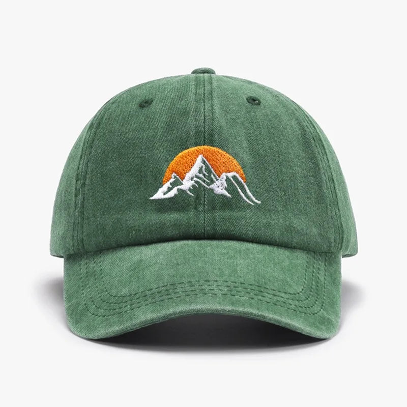 1pc Unisex Embroidered Sunset Baseball Hat Solid Color Adjustable Outdoor Casual Sport Soft Trucker Hat Suitable For Daily Wear