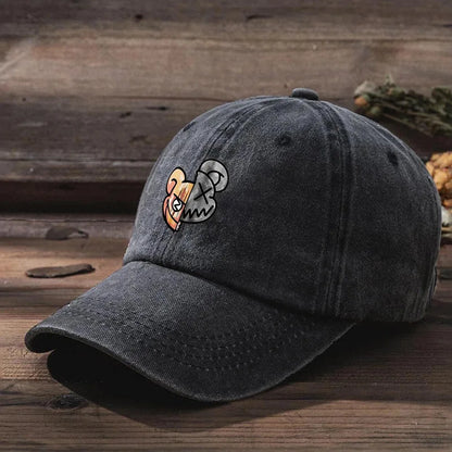 Retro Violent Bear Washed Baseball Cap