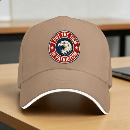 I Put The Tism In Patriotism Eagle USA Baseball Cap