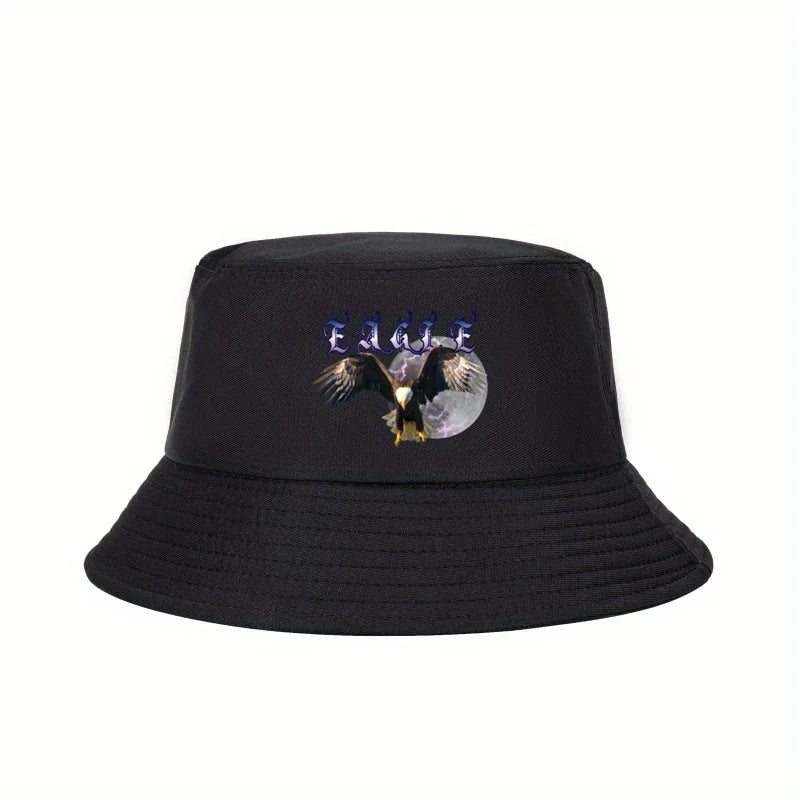 Eagle Moon Graphic Bucket Hat