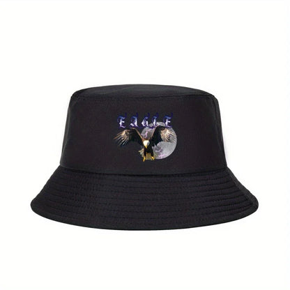 Eagle Moon Graphic Bucket Hat