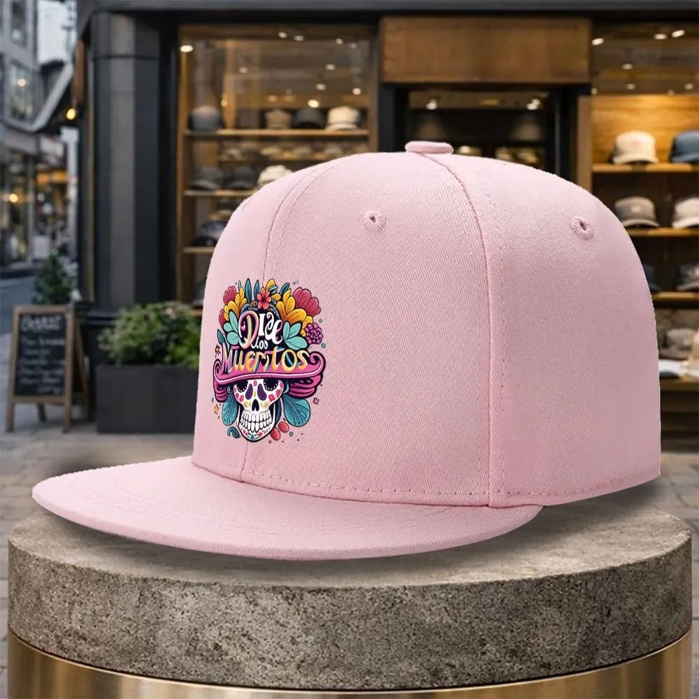 Dia De Los Muertos Skull Floral Snapback Cap