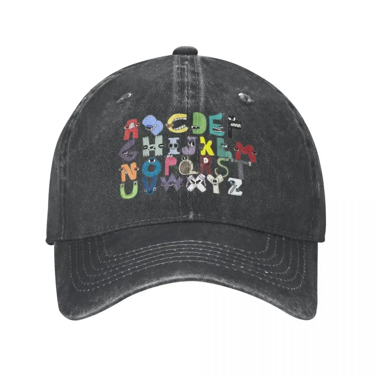 Villain ABC Letter Distressed Washed Baseball Cap