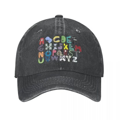 Villain ABC Letter Distressed Washed Baseball Cap