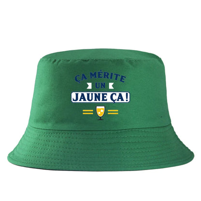 Yellow Beer Lover French Slogan Bucket Hat
