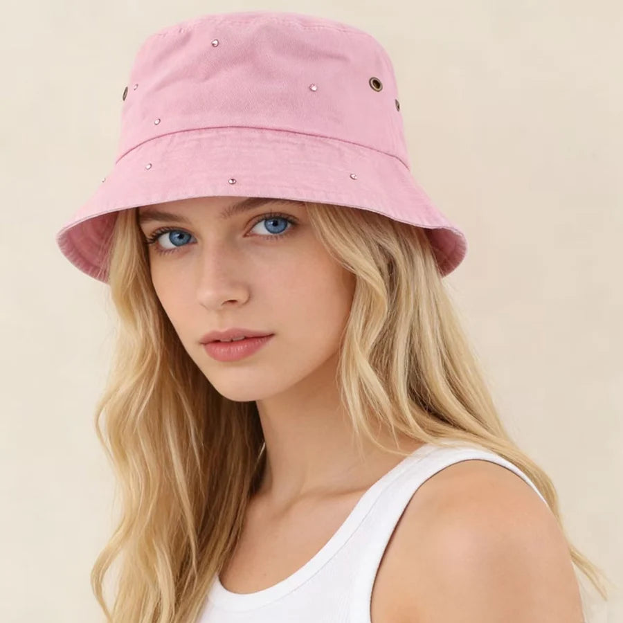 New Fashion Rhinestone Bucket Hats Size 56-59cm