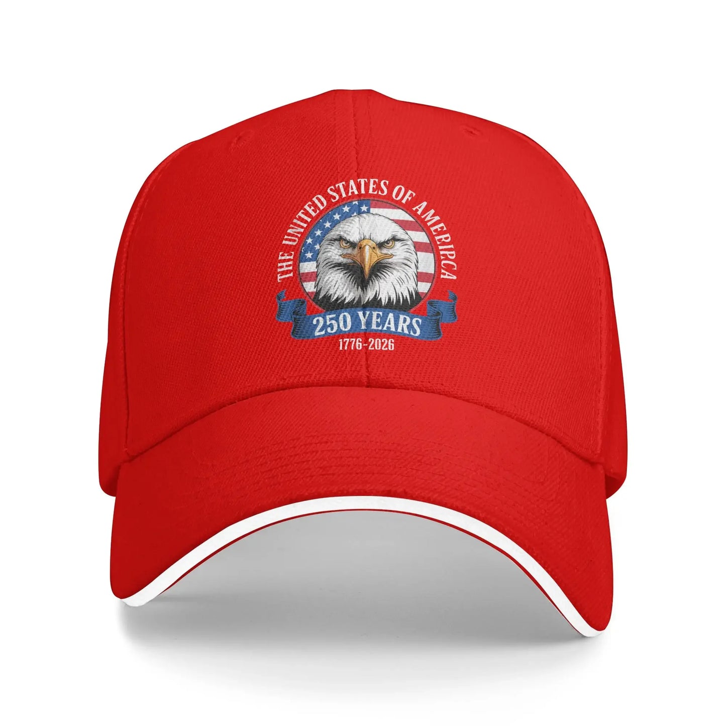 Happy 4th July 250 Years America Pride Patriotic Baseball Cap