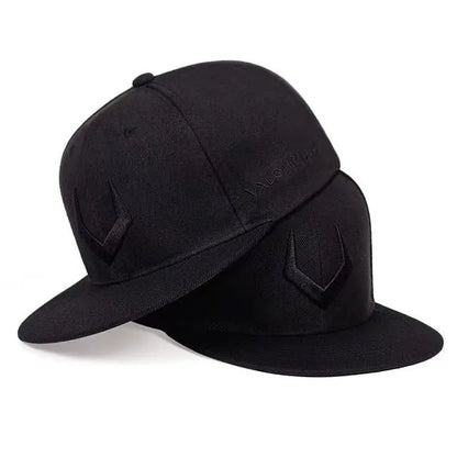 Grey V 3D Embroidered Snapback Cap