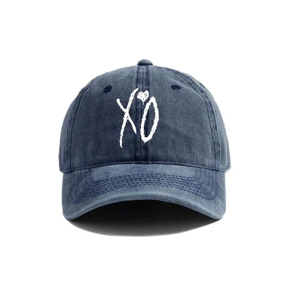 XO The Weekend Baseball Cap Distressed Hats Cap Men Retro Outdoor Summer Adjustable Dad Hat Fashion