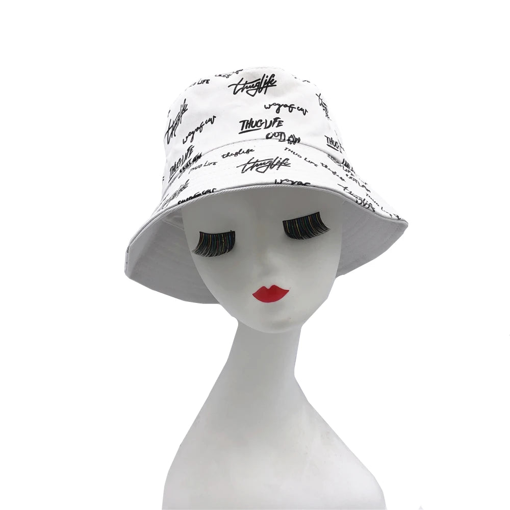 Double Sided Bucket Hat For Men Women Summer Unisex Fashion Cap