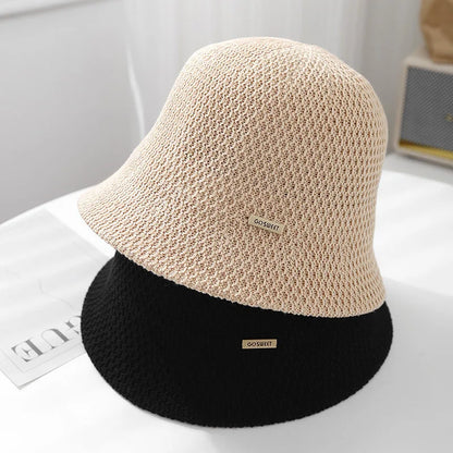Women's Hollow Knit Bucket Hat Size 56-58cm