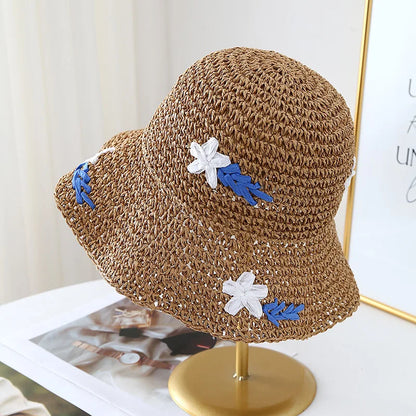 Women's Hollow Flower Crochet Bucket Hat