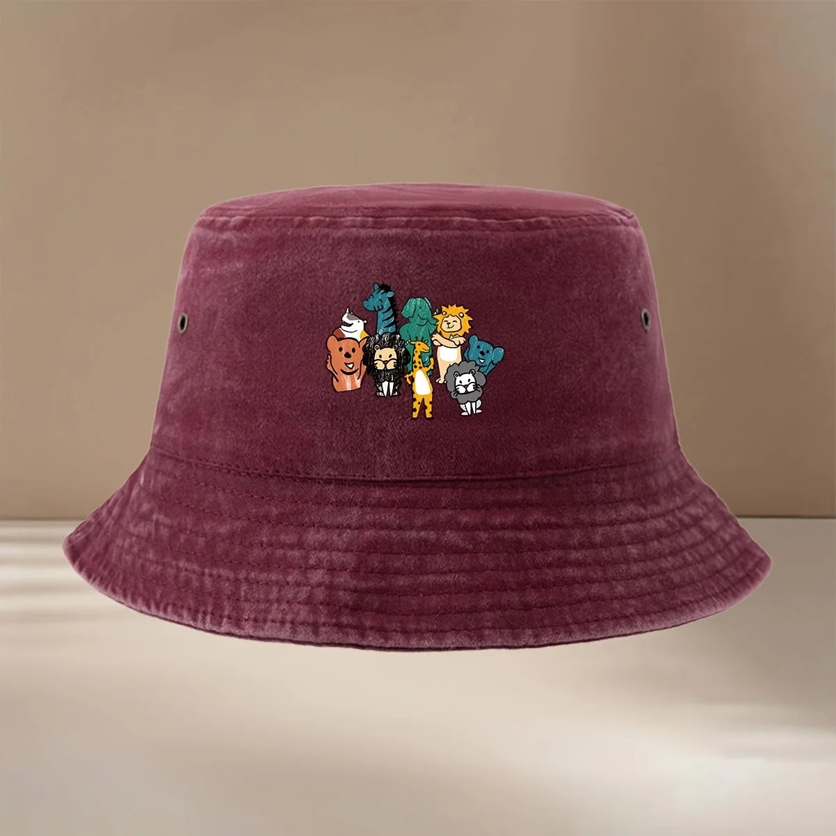 Hand Drawn African Animal Print Bucket Hat