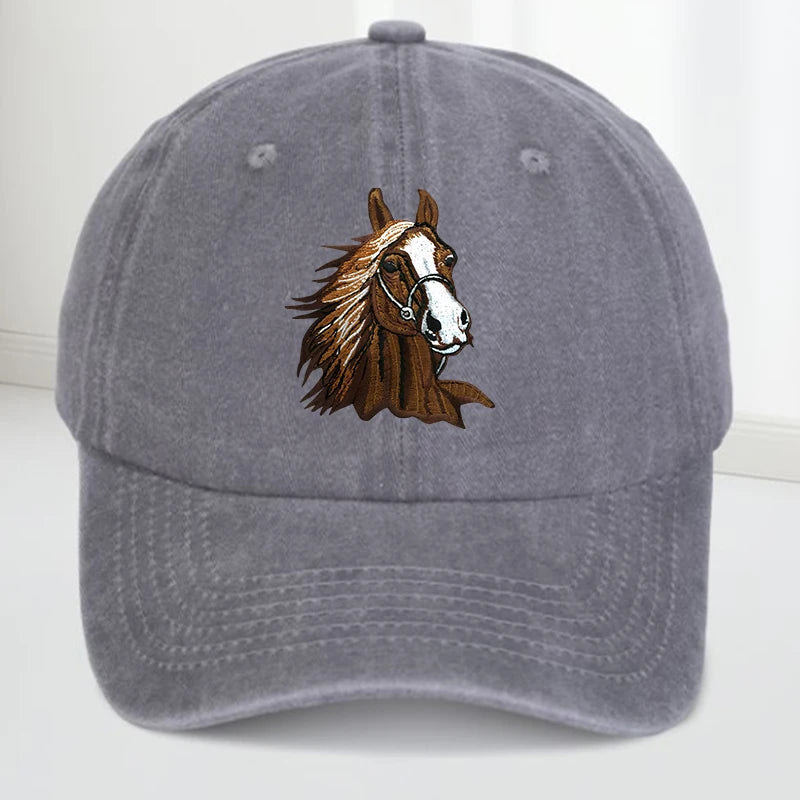 Vintage Horse Pattern Golf Baseball Cap