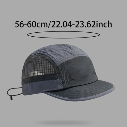 1pc Breathable Mesh Baseball Cap, Color Blocked Adjustable Sun Hat, Suitable For Outdoor Walking And Daily Wear, Unisex Adjustable Daily Hat