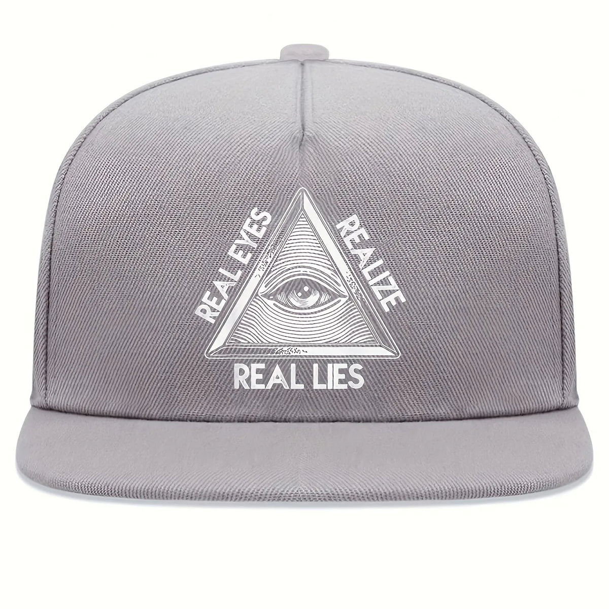REAIZE Real Eyes Real Lies Printed Flat Brim Snapback Cap