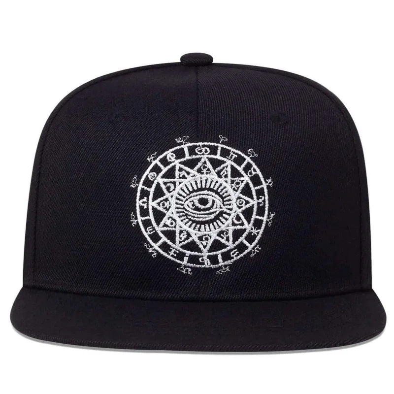 All Seeing Eye Embroidered Hip Hop Snapback Cap
