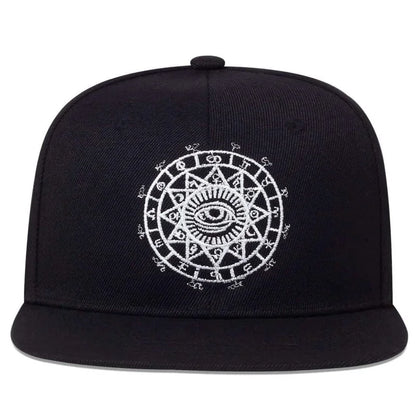 All Seeing Eye Embroidered Hip Hop Snapback Cap
