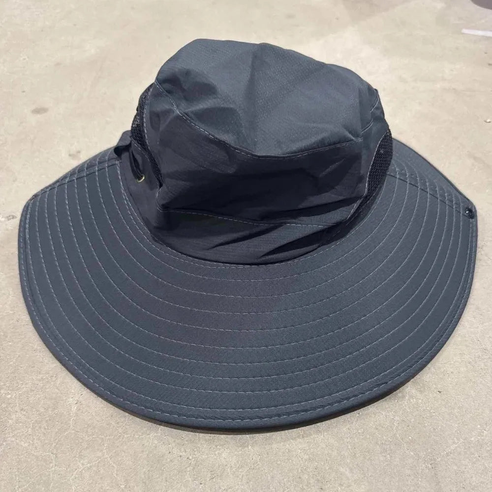 Foldable Large Brim Polyester UV Protection Bucket Hat