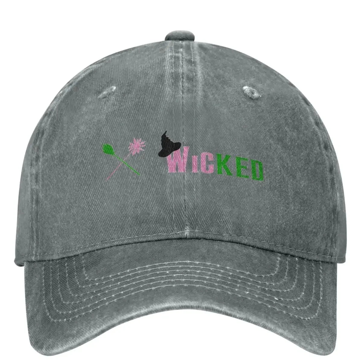 Vintage Frog Cartoon Distressed Denim Baseball Cap