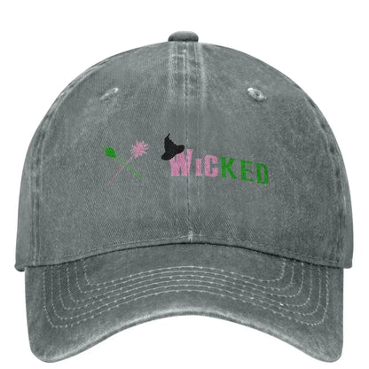 Vintage Frog Cartoon Distressed Denim Baseball Cap