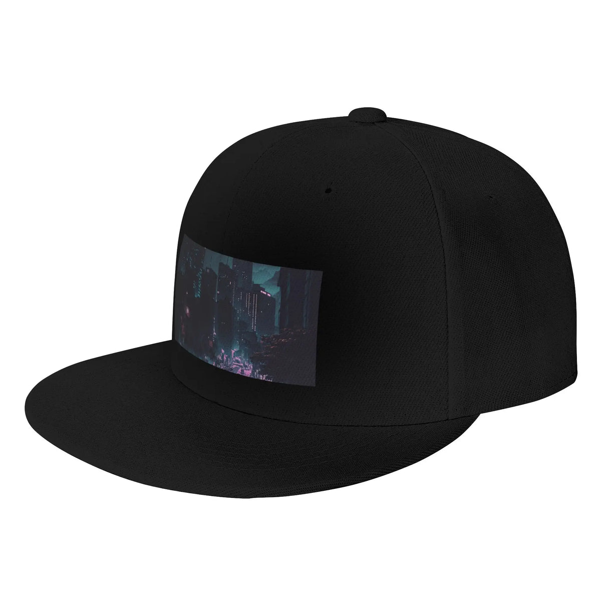 American Retro City Night Flat Brim Snapback Cap