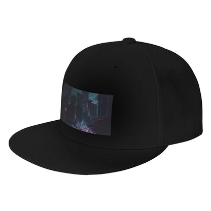 American Retro City Night Flat Brim Snapback Cap