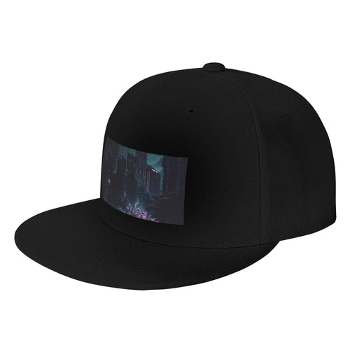 American Retro City Night Flat Brim Snapback Cap