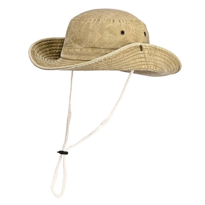 Solid Cotton Bucket Hat Outdoor Travel Cap Unisex