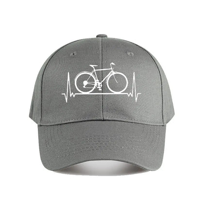 Bicycle Heartbeat Vinyl Baseball Cap
