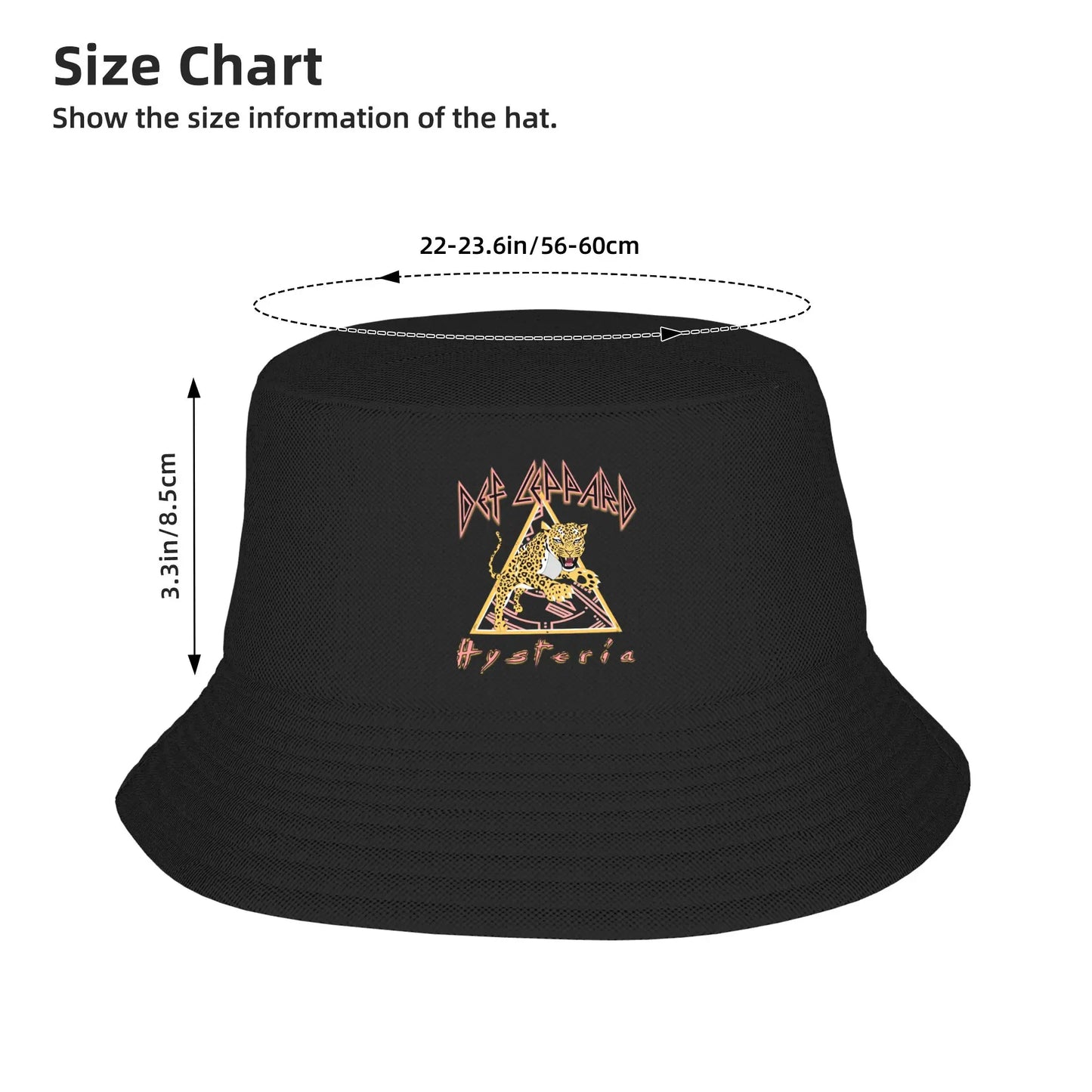 1980s Def Leppard Graphic Bucket Hat