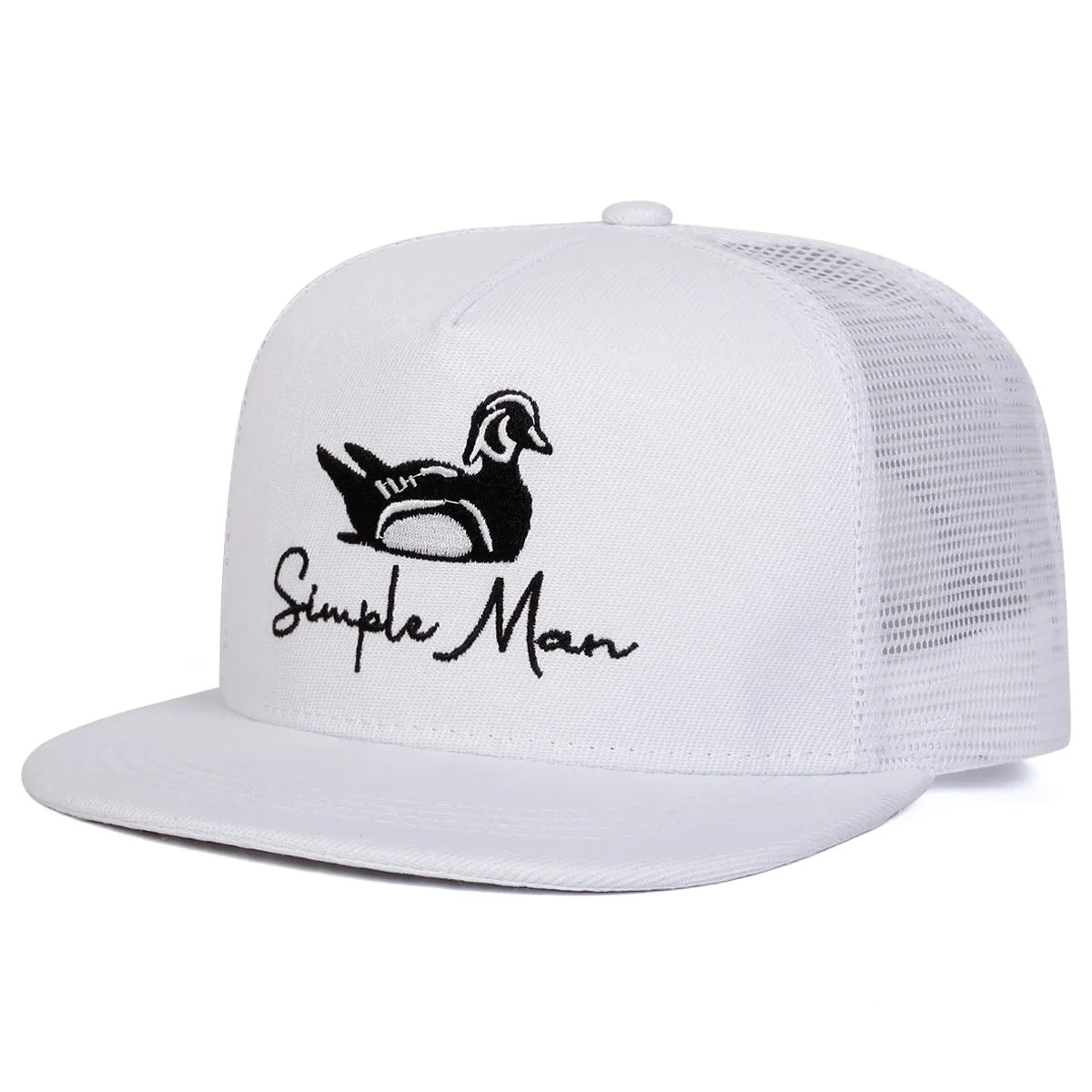 Simple Man Embroidery Snapback Trucker Cap