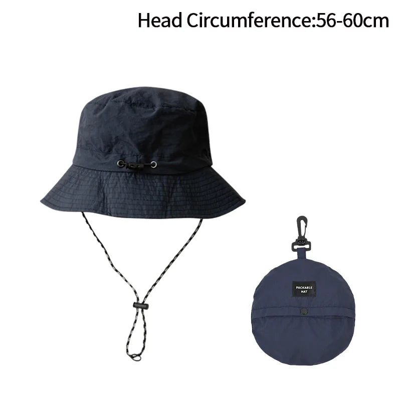 Waterproof Quick-Dry UV Protection Bucket Hat With Storage Hook
